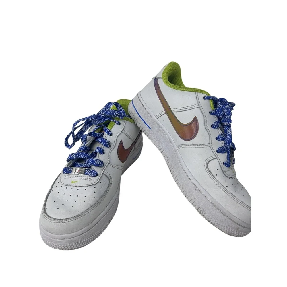 Nike Air Force 1 Low Sneakers Size 5Y LV8 White‎ Magma Orange